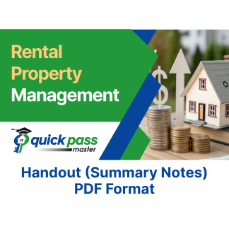 Rental Property Management Handout (Summary Notes) for Standalone: PDF Format